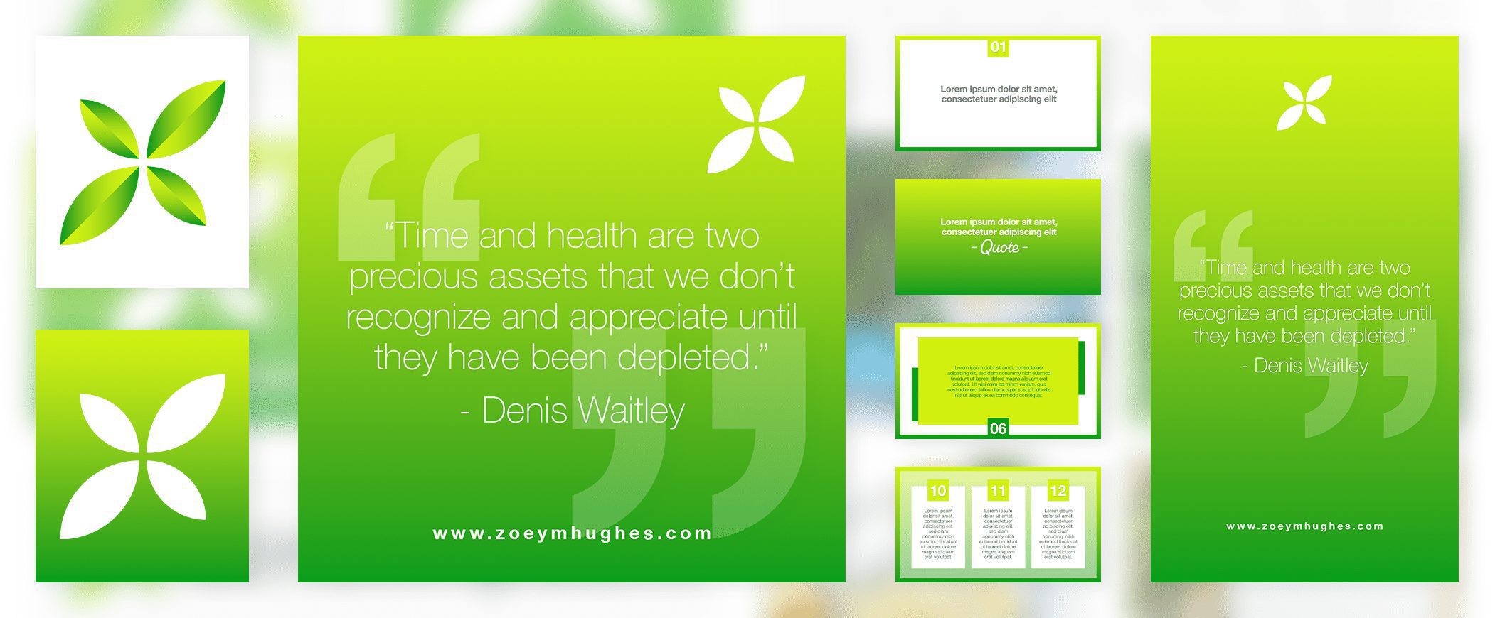 Zoey M. Hughes marketing collage