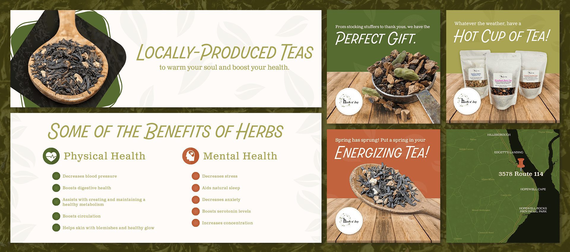 Marketing Collage for Herb n' Joy