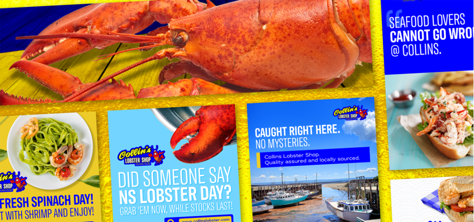 Collin's Lobster Shop social media portfolio