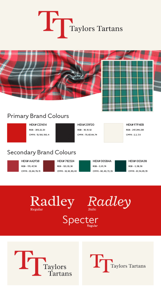 Moodboard for Taylors Tartans